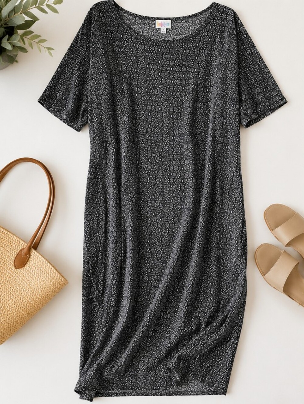 Lularoe Black Aztec Print Julia Dress Size 2XL